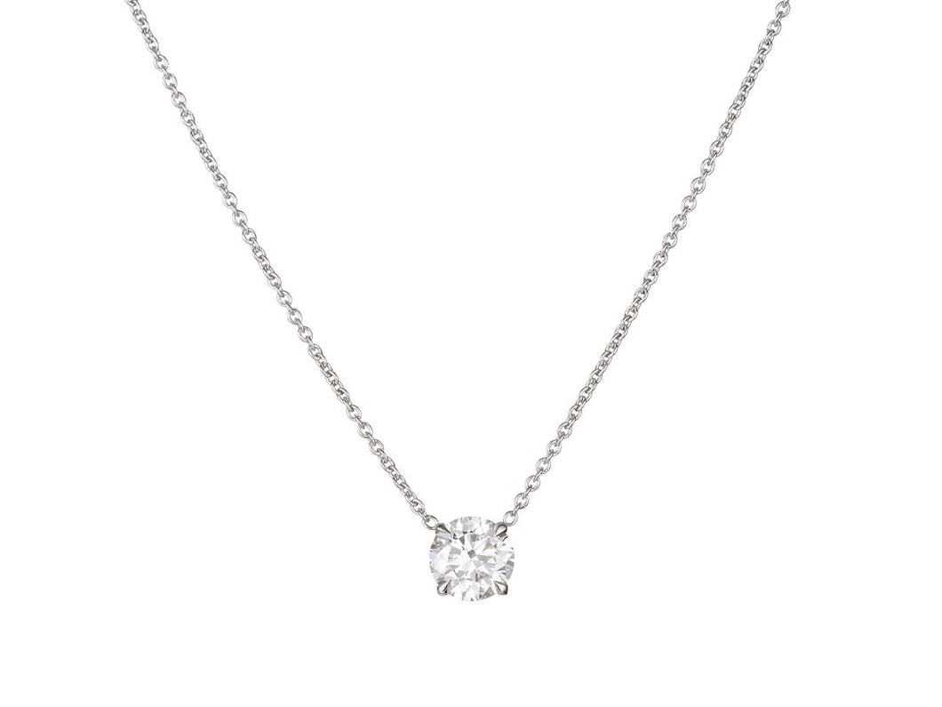 1 CT Round Lab Grown Diamond Solitaire Floating Necklace