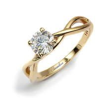 Load image into Gallery viewer, 1 CT Round Twisted Vine Band Lab Grown Diamond Solitaire Engagement Ring 14K
