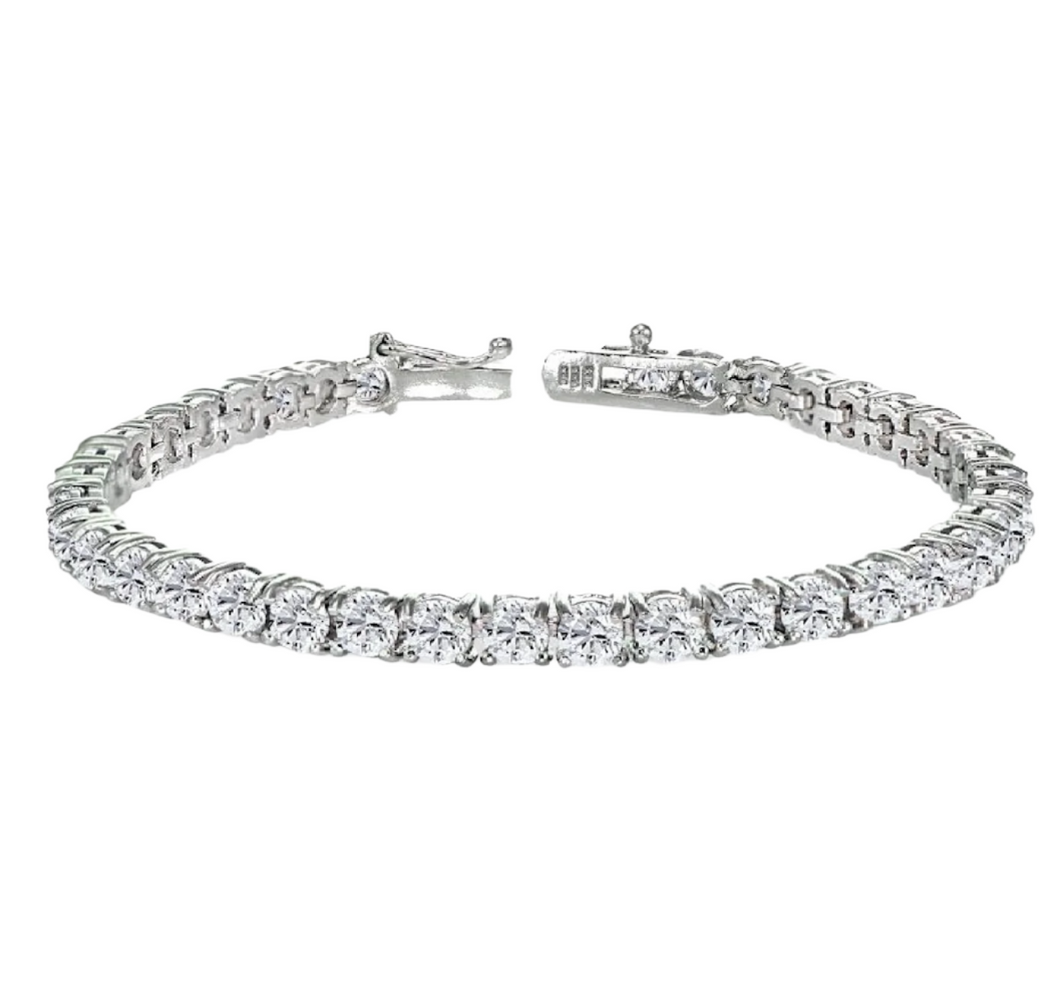 11CT Round Lab Grown Diamond Tennis Bracelet