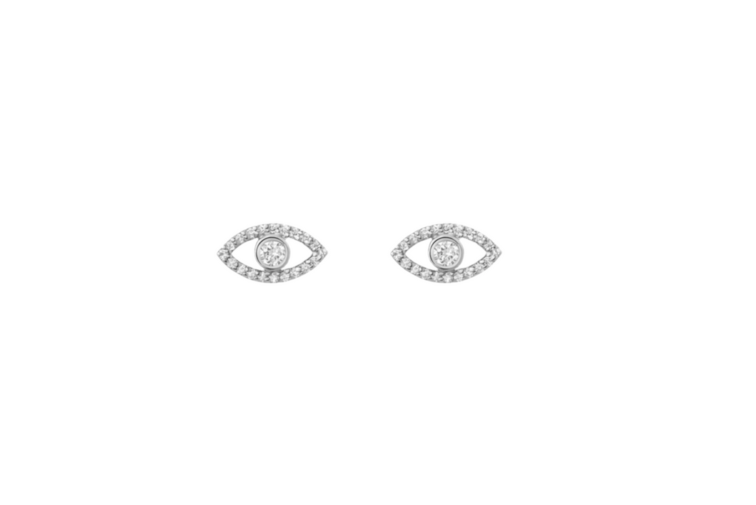 Evil Eye Lab Grown Diamond Earrings