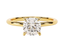 Load image into Gallery viewer, 1.5 CT Asscher Lab Grown Diamond Solitaire Engagement Ring 14K
