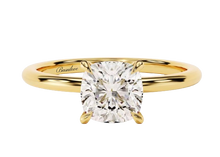 Load image into Gallery viewer, 1.5 CT Cushion Lab Grown Diamond Solitaire Engagement Ring 14K
