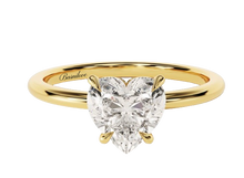 Load image into Gallery viewer, 1.5 CT Heart Lab Grown Diamond Solitaire Engagement Ring 14K
