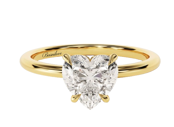 1.5 CT Heart Lab Grown Diamond Solitaire Engagement Ring 14K