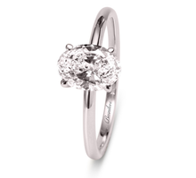 Load image into Gallery viewer, 2 CT Oval Lab Grown Diamond Solitaire Engagement Ring 14K
