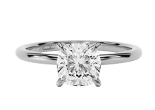 Load image into Gallery viewer, 1.5 CT Cushion Lab Grown Diamond Solitaire Engagement Ring 14K
