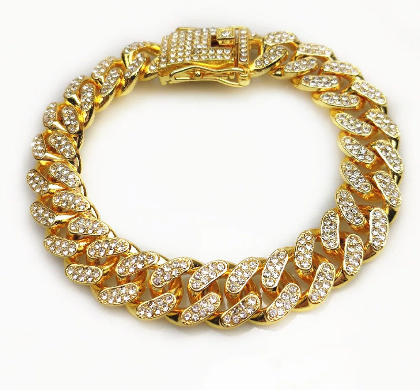 12mm S925 Moissanite Cuban Bracelet – BasniloveJewels